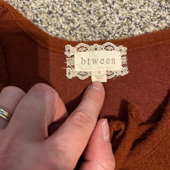 Btween Rust Top with Ruffle Detail - Picture 2 of 4